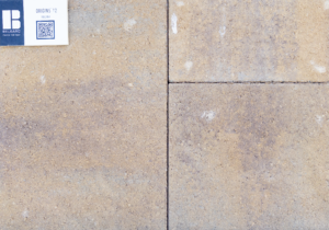 Beige and light brown textured Belgard Origins 12 Toscana paving stones.